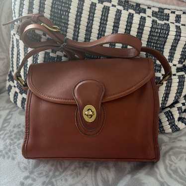 バッグ Old Coach Brown Leather Shoulder Bag Vintage Coach Purse Brown Leather Shoulder Bag Zipper