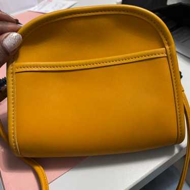 バッグ Rare Color Vintage Coach Yellow Day Pack VINTAGE COACH SHOULDER BAG MUSTARD YELLOW HANDBAG PURSE RARE