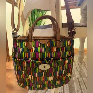 Fossil Calypso Key Per Multi Color Feather Print … - image 1