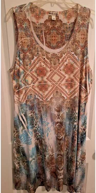 WORLD UNITY SLEEVELESS MULTI-COLOR BOHO EMBELLISH… - image 1