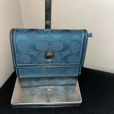 希少✨ Vintage Coach 二つ折り 財布 Wallet ネイビー Coach vintage wallet blue - Gem