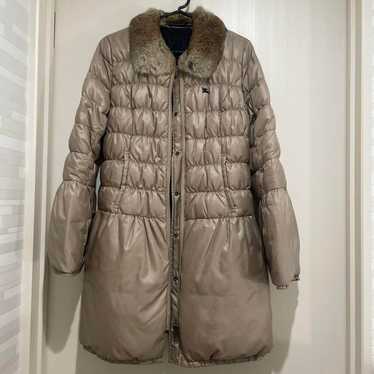 BURBERRY BLUE LABEL リバーシブルダウン キャメル 38 burberry blue label ジャケット38