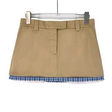 スカート MIUMIU Green Skirt Miu Miu Nylon Miniskirt in Green | Lyst