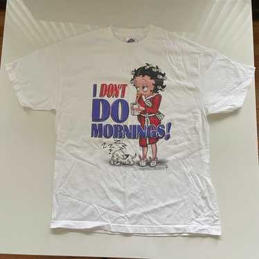 90s Betty Boop ベティ　フルーツオブザルーム　XL ベティちゃん Tシャツ L相当 ブラック フルーツオブザルーム
