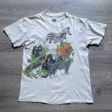 90s USA製 San Diego Zoo イグアナ アート Tシャツ 90s USA製 San Diego Zoo イグアナ アート Tシャツ
