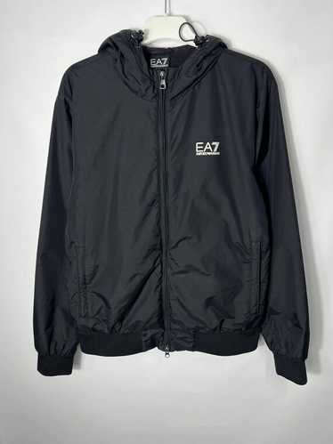 ジャケット・アウター 1990s EMPORIO ARMANI Nylon Hoodie Jacket Emporio Armani Jacket With All-over Jacquard Monogram Black