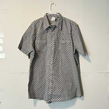 Wrangler Mens Wrancher Shirt Size 2XLt Grey Geome… - image 1