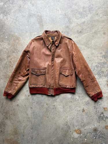 Avirex a-2/flight jacket/42/leather/brw/1978-01 - Gem