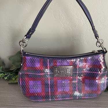バッグ Coach Purple Poppy Sequins Bag Rare Coach poppy purple sequin - Gem