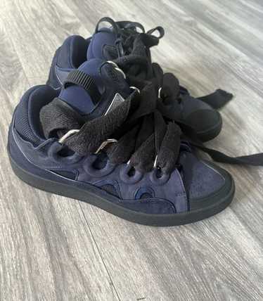 ★新品★　LANVIN CURB SNEAKERS スニーカー　ブラック　41 良品○LANVIN ランバン CURB SNEAKER カーブスニーカー レザー