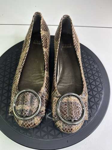 Stuart Weitzman Women's Lucid Python-Print Ballet… - image 1