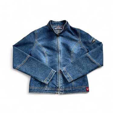 ジャケット・アウター 90s quiksilver denim crazy pattern JKT Vintage 80s 90s Quicksilver Reversible Grunge Surf Skate