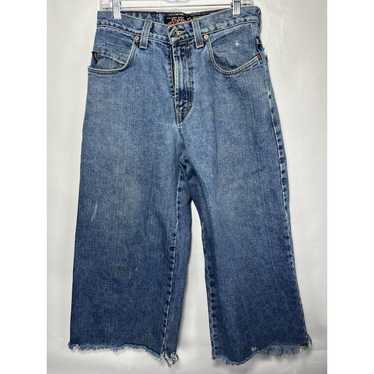 パンツ 90s JNCO Jeans Belle Denim vtg 90s JNCO jeans size 13 Embroidered Bell Bottom S-1015