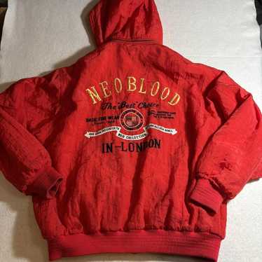 ジャケット・アウター 90S OLD NEO BLOOD KING SIZE CHORE JACKET VTG 80s 90s Colorblock Kids Windbreaker Jacket Zip Up Hooded