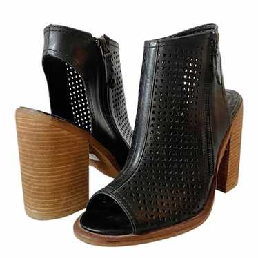 KDB Kelsi Dagger Bootie Mason Black Leather Perfo… - image 1