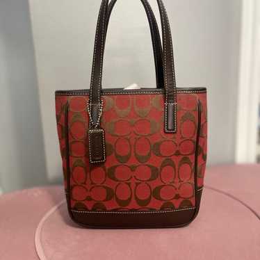 バッグ Vintage Coach Small Lunch Leather Tote Coach leather lunch tote - Gem