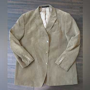 ジャケット・アウター 80s 90s \"MARKS & SPENCER\" linen jacket Marks and Spencer Mens Brown Striped Linen Blend Suit Jacket