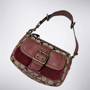 バッグ coach signature one shoulder bag COACH Signature Suede One Shoulder Bag - メルカリ