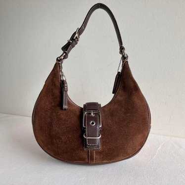 Vintage Coach Suede soho hobo オールドコーチ Coach Vintage Soho Limited Edition Suede Leather Chevron