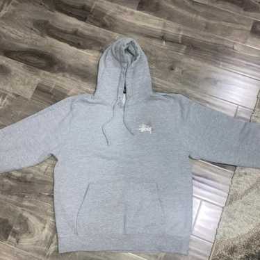 トップス 90s old stussy logo hoodie 90s Vintage Stussy basic Hoodie Classic big Logo grey