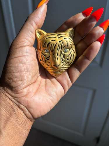 Gucci tiger head brooch - Gem