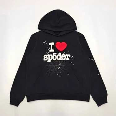【正規品】 Sp5der I HEART SP5 HOODIE スパイダー S SP5DER I Heart SP5 Souvenir Hoodie 'Black' SP5D0124