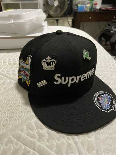 帽子 Supreme Woolrich Box Logo New Era 7 1/2 SUPREME x New Era Piping Box Logo Hat Cap RED 7 1/8 NEW! S/S