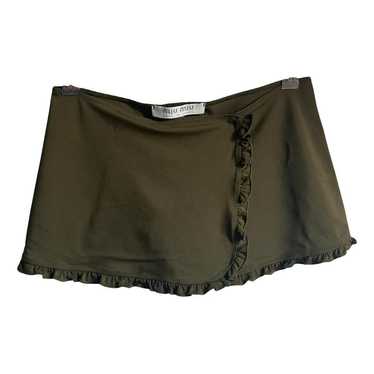 スカート MIU MIU Dark Brown Skirt Archive Miu Miu Leather Mini Skirt – Guzzi Archive