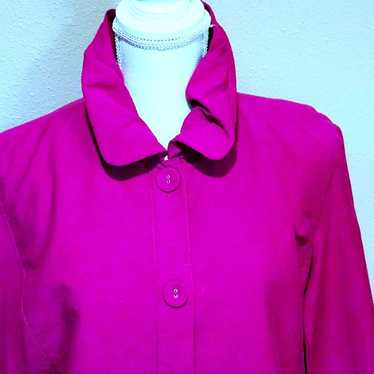 Chico’s Raspberry Fuchsia Button Front Lightweigh… - image 1
