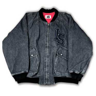 最終価格I.S./ISSEY MIYAKE  80's denim jacket 80s I.S. ISSEY MIYAKE Bomber Jacket Denim Men's Rare Vintage
