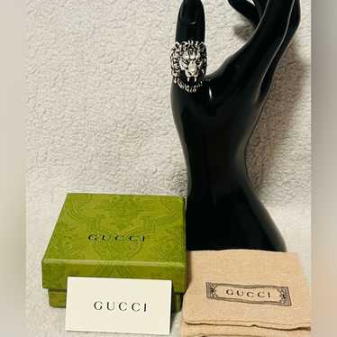 Gucci lion head ring - Gem