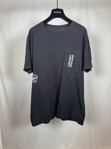 Chrome Heartsダガージップcroptop tee ブラックビンテージ Chrome Heartsダガージップcroptop tee ブラックビンテージ