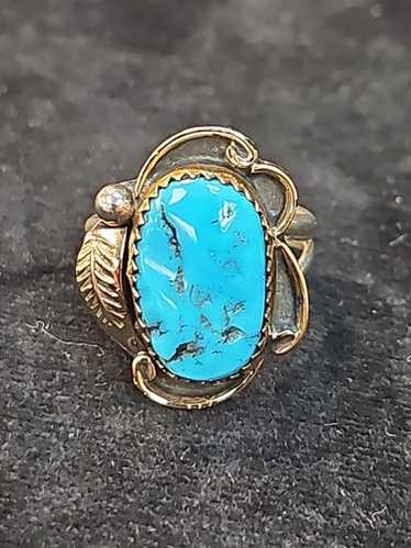 Navajo Herbert Tsosie vintageターコイズネックレス Vtg Herbert Tsosie Navajo Sterling Silver Turquoise Tone