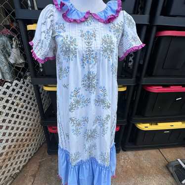 ハワイアンドレス　MAMOハウエル　ヴィンテージ　size12 楽天市場】古着 Moko HAWAII 総レース 長袖 ワンピース