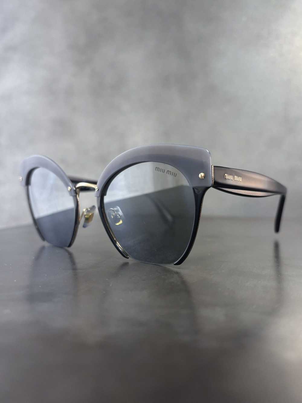 Miu Miu Miu Miu Sunglasses SMU 53T Mirrored Cut O… - image 2