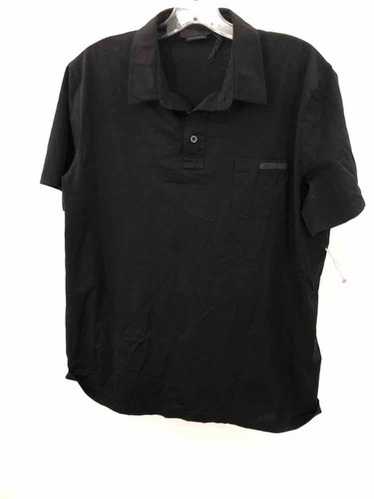 トップス 90s prada cashmere zip polo (50) black Black Piqué polo shirt | PRADA