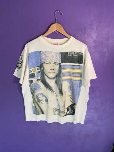 W AxL Rose Guns N' Roses ヴィンテージTシャツ Vintage rare Guns N Roses Axl Rose Jesus T-shirt - BIDSTITCH