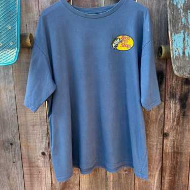 BASS PRO SHOPS トーナメントシャツ ブルー/グレー M（L） Bass Pro Shops Shirt Mens Extra Large Blue Fishing Graphic