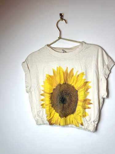 トップス 90s studio q sunflower t Vintage 90s Sun Flower Art Work Studio Q Murina Tee | Depop