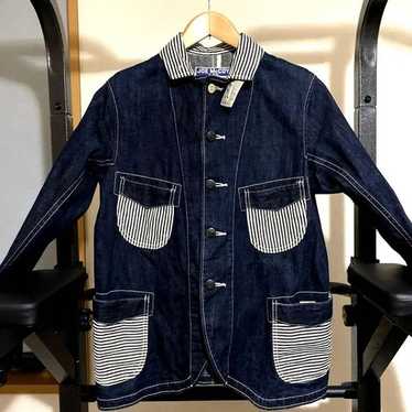 ジャケット・アウター 40s Vintage USN Police Hickory Coverall True Vintage 40s WWII U.S. Army Air Force HBT Coveralls Size