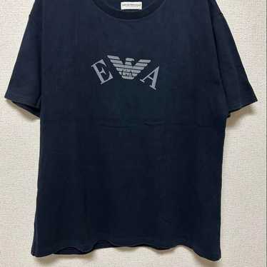 80s 90s EMPORIO ARMANI Vネックニット archive VTG 80s..EMPORIO ARMANI..LEATHER..CROPPED..BLACK..MOTORCYCLE