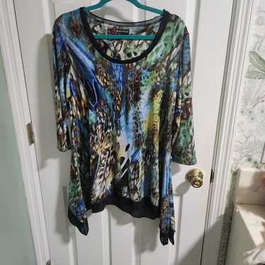Peck & Peck Multicolor Abstract Print Tunic - image 1
