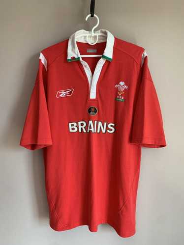 ビンテージ◇ラガーシャツ　Wales Rugby WRU リーボック　赤　レッド Vintage Wales Rugby Shirt Mens Small Red Reebok Home Brains