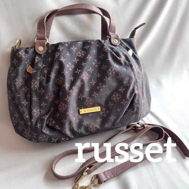バッグ russet 2way Shoulder Bag Leather Leopard russet 2WAY shoulder bag handbag grey leopard russet | eBay
