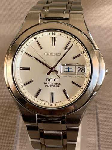 希少!  SEIKO PERPETUAL CALENDER 100M 腕時計 SEIKO Perpetual Calendar 100M Herrrenuhr, blaues Zifferblatt