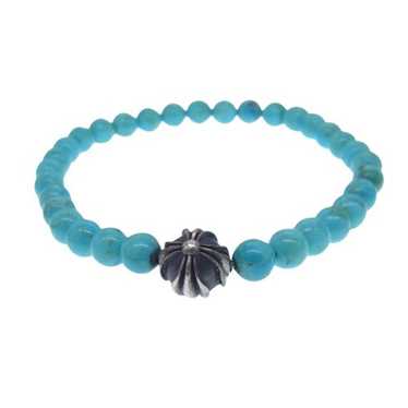 アクセサリー CHROME HEARTS BEAD Bracelet Turquoise Chrome Hearts 4mm Turquoise 4 Silver Beaded Bracelet - SRM
