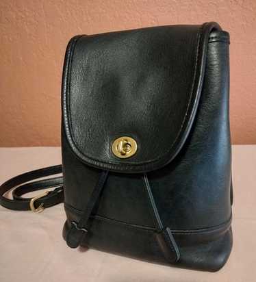 バッグ Vintage Coach Day Pack Navy Leather USA COACH Vintage Equestrian Slim Crossbody Shoulder Bag Navy