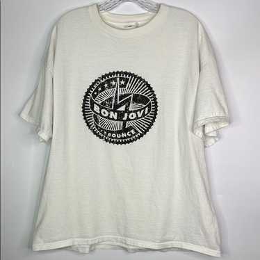 BON JOVIバンドツアーtシャツ２００３ 色残良☆90s☆BON JOVI☆バンドTシャツ☆ブラック☆FREE☆丸胴