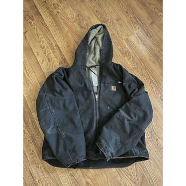ジャケット・アウター Carhartt J141 BLK Carhartt Duck Jacket, Insulated, Black, L J141 BLK REG LRG