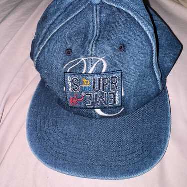 Supreme ダークデニム キャップ Supreme denim logo hat - Gem